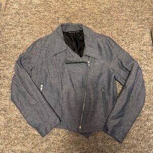 Jill Stuart Chambray Moto Jacket